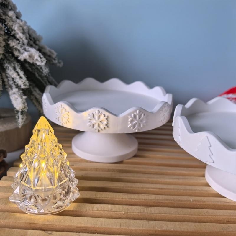 Christmas Silicone Tray Mold for Baking Crafts Food Grade Flexible Holiday Decorating Candy Chocolate Ice Cubes Making