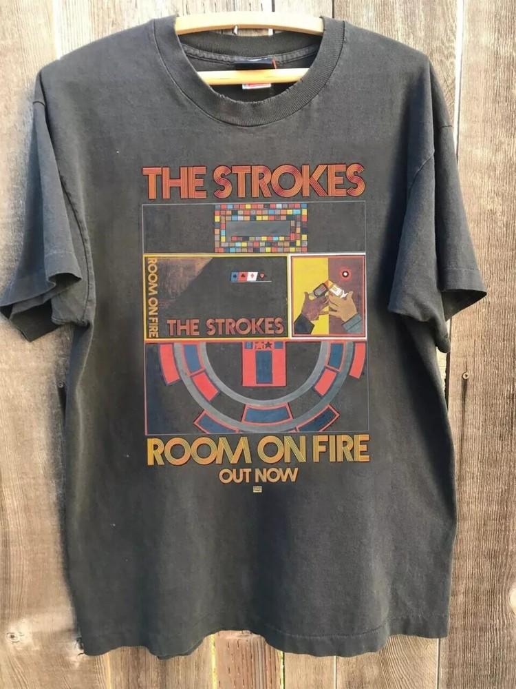 The Strokes T-shirt Rock Band Retro Tee Classic Style Unisex Charcoal S-5XL Unisex T-Shirt XXXL
