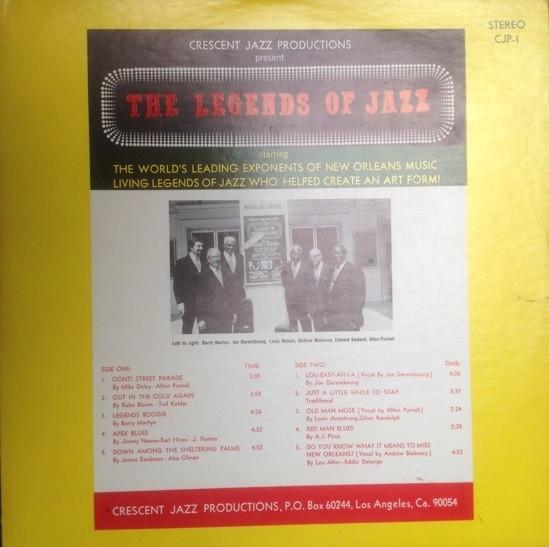 

LP Record LEGENDS OF JAZZ - The Legends Of Jazz CJP1 Crescent Jazz P 1973 US Jazz Used