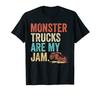 Monster Trucks Are My Jam Birthday Boy Retro Monster Truck T-Shirt