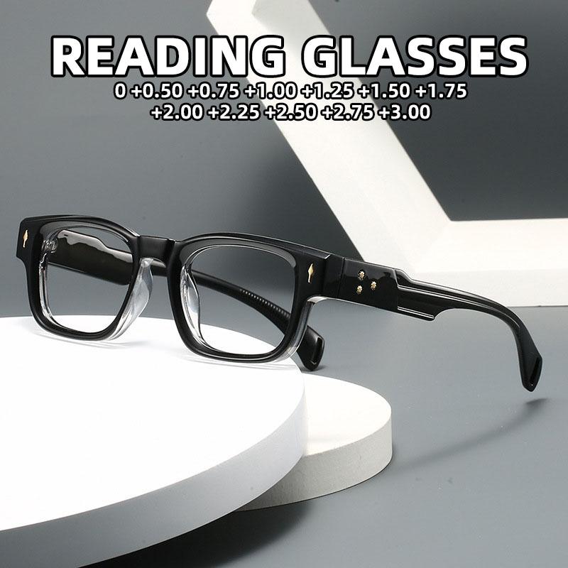 New Classic Square Reading Glasses Spectacles Frame Men Presbyopia Eyeglasses Women Eyewear Diopters +0.5+0.75+1.25+1.75