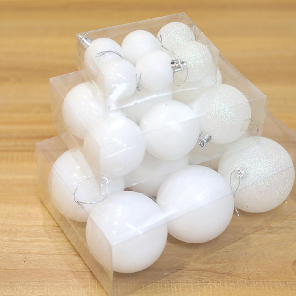 6Pcs Ball Christmas Ornaments Decorative Hanging Xmas Decorations for Tree Party Events Reusable Weather Resistant Lightweight