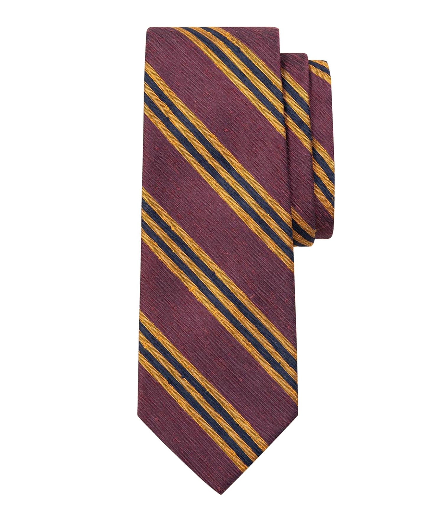 

[Brooks Brothers] Silk Shantung BB#1 Stripe Tie 330001730 Burgundy ONE SIZE