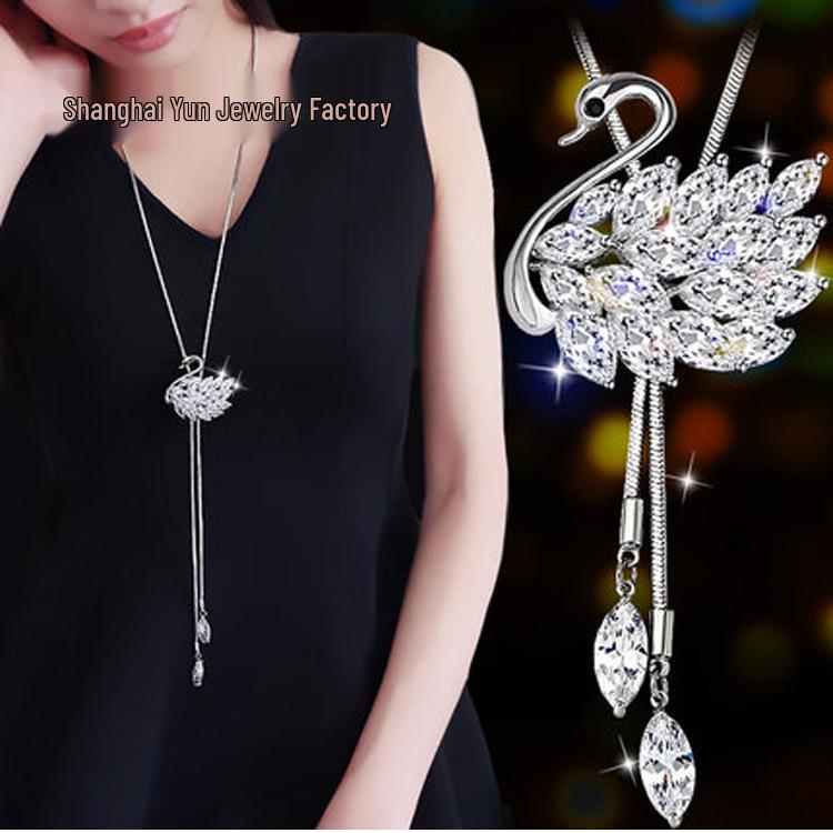 Elegante Quasten-Pulloverkette für Damen - Vielseitiges, hochwertiges europäisches und amerikanisches Design für Herbst/Winter-Mode