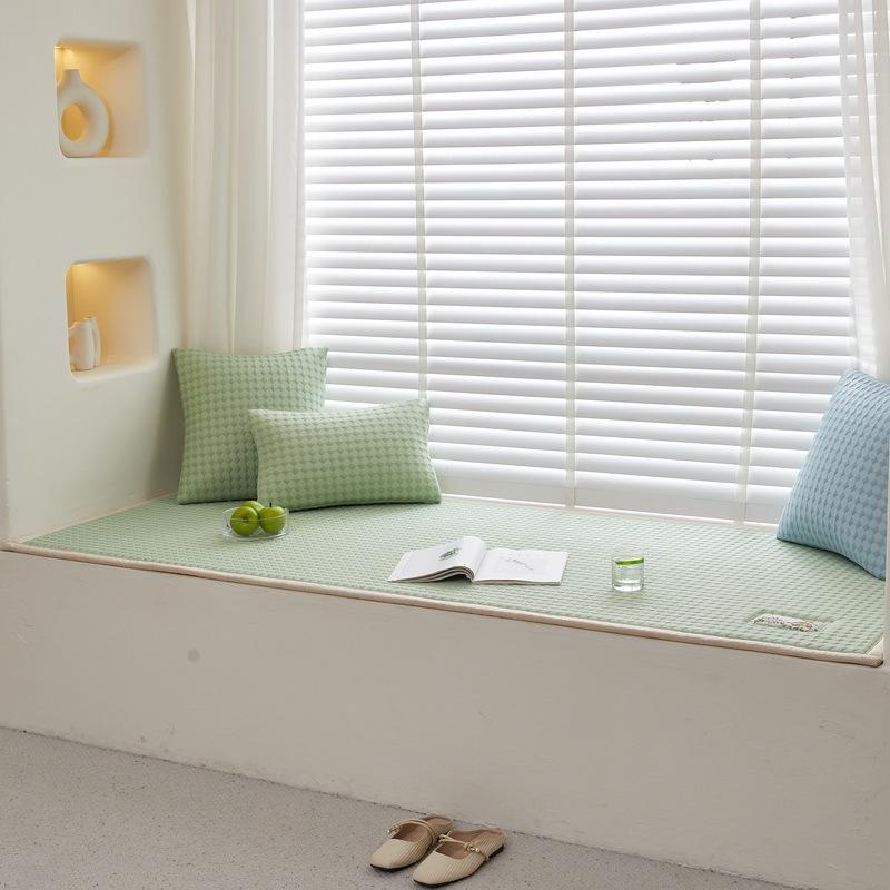 Cool Doudou Ice Silk Bay Window Mat Window Sill Mat Summer Thickened Sponge Mat Four Seasons Universal Bedroom Balcony Futon Cushion