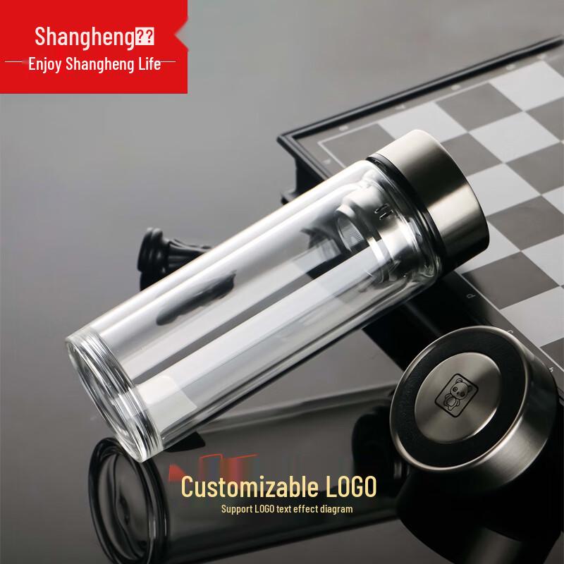Portable Double-Layer Borosilicate Tea Infuser Bottle