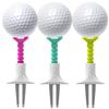 FlukeForest X10 Golf-Tee-Set Ver3 Verstellbare Höhe Flexibel Ball Grün Pflege Hutclip Golfzubehör ULTRAWAVE (3 Farben), (40-55mm), Tee,