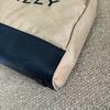 [Pre-Owned] Classic Commuter Large Capacity Logo Print Color Block Canvas Tote Bag - Excellent #A4EBXE