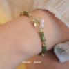 Spring Flower Peridot Bamboo Bracelet Women's New Chinese Retro National Style Pearl Bracelet Niche