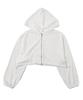 WEGO Mesh Long Sleeve Streetwear Korean Short Summer Size White Women's Double-Zip Hoodie, T-Shirt, Top, Casual, Length, Gift, Clothes, Spring,