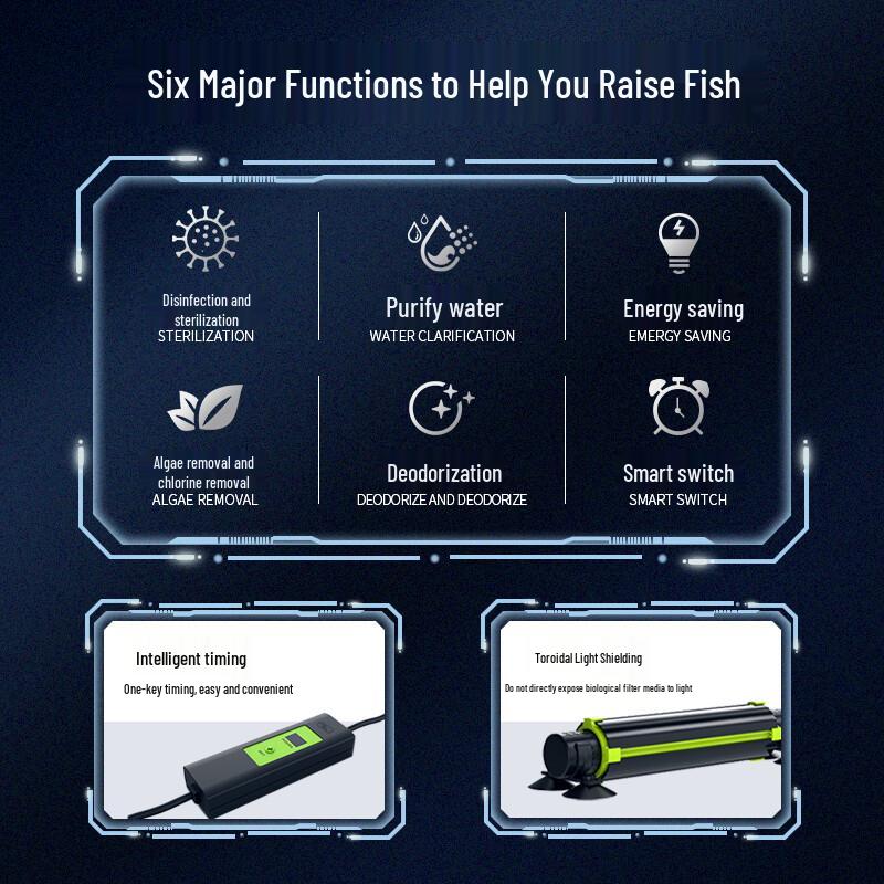 Qianhu Submersible UV Sterilizer for Aquariums & Ponds