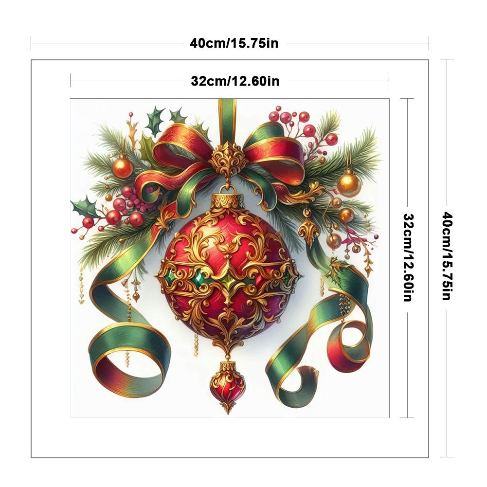 Full Embroidery Eco-cotton Thread 11CT Printed Xmas Cross Stitch Kit Art 40x40cm