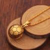 New Style Fashionable Solid Football Model Pendant Necklace - A Football Enthusiast's Accessory and Decoration Item