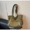 Vintage Corduroy Tote Bag for Women Large Capacity Shoulder Bag Casual Handbag College School Shopping Travel Tote Bag