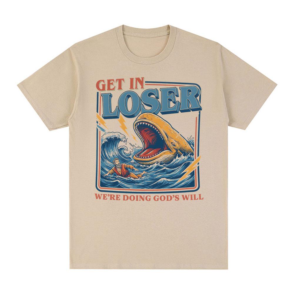 

Get in Loser We re Doing God s Will Funny Wave Meme T-shirt Men s Clothing Fashion T-shirts Cotton Casual Short Sleeve T Shirts 5XL різнокольоровий