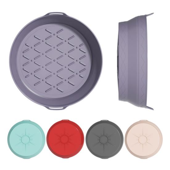 Silicone Air Fryer Liner Round Square Foldable Mat for Baking Food-Grade Basket Non-Stick Heat Resistant Air Fryer Accessories