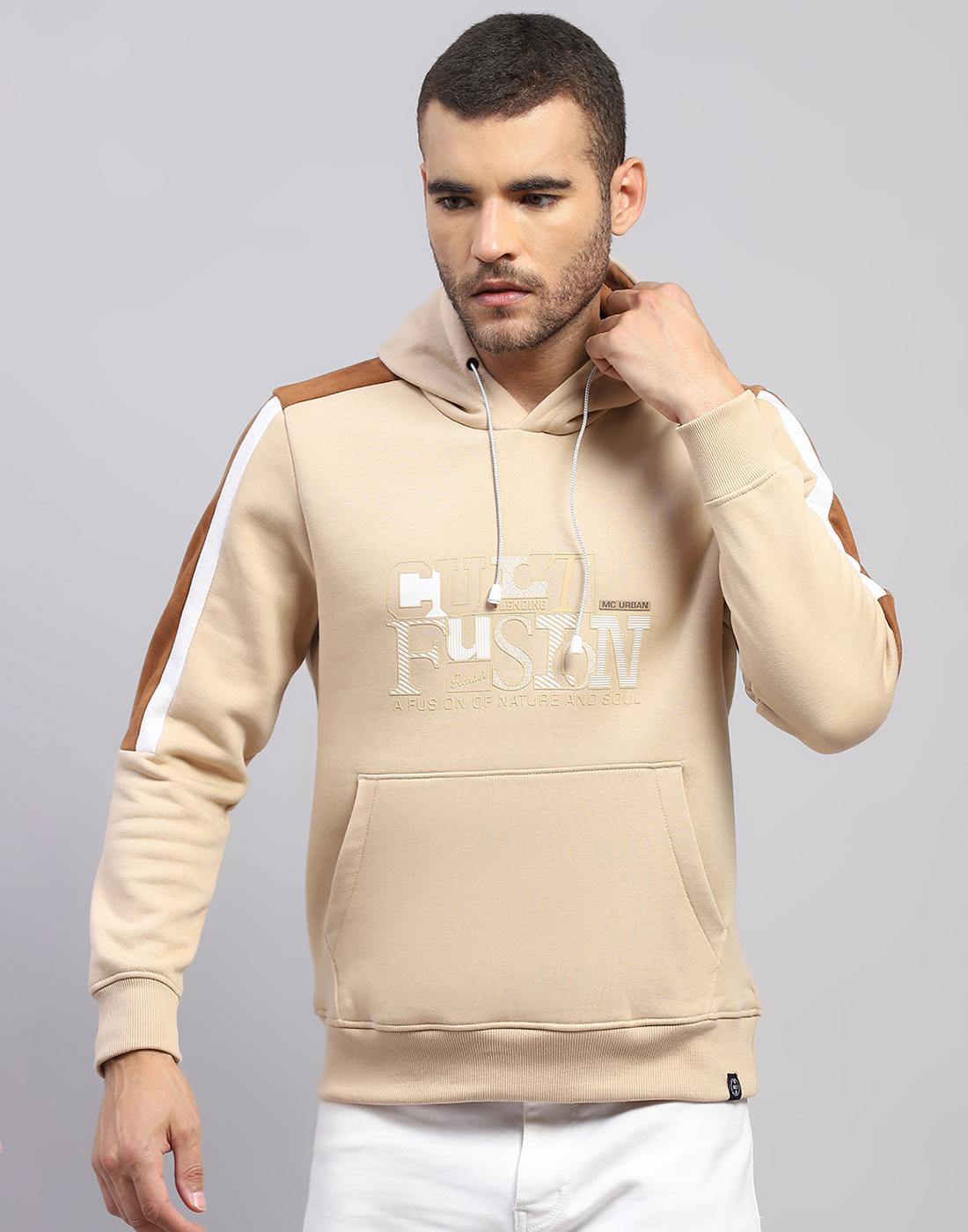 MONTE CARLO Мужская толстовка с капюшоном и длинными рукавами M бежевый