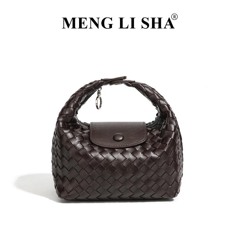 Handmade Woven Bag Fashionable and Simple Single Shoulder Underarm Longxiang Dumpling Bag Female Crossbody Portable Lunch Box Bag