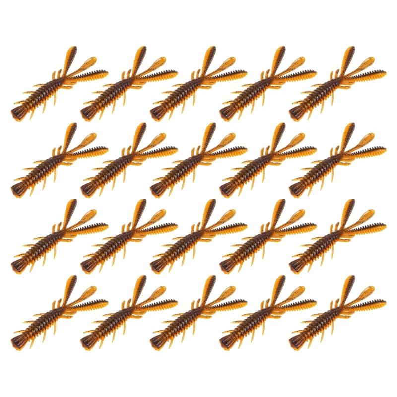 20PCS Soft Fishing Crawfish Lure Lobsters Baits Floating Shrimp Lobsters Baits Crayfishs Lure Swimbait Enduring