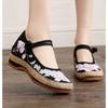 Women's Shoes with Linen Edging and Antique Embroidered Shoes and Cloth Shoe with Round Head In Spring and Autumn Female