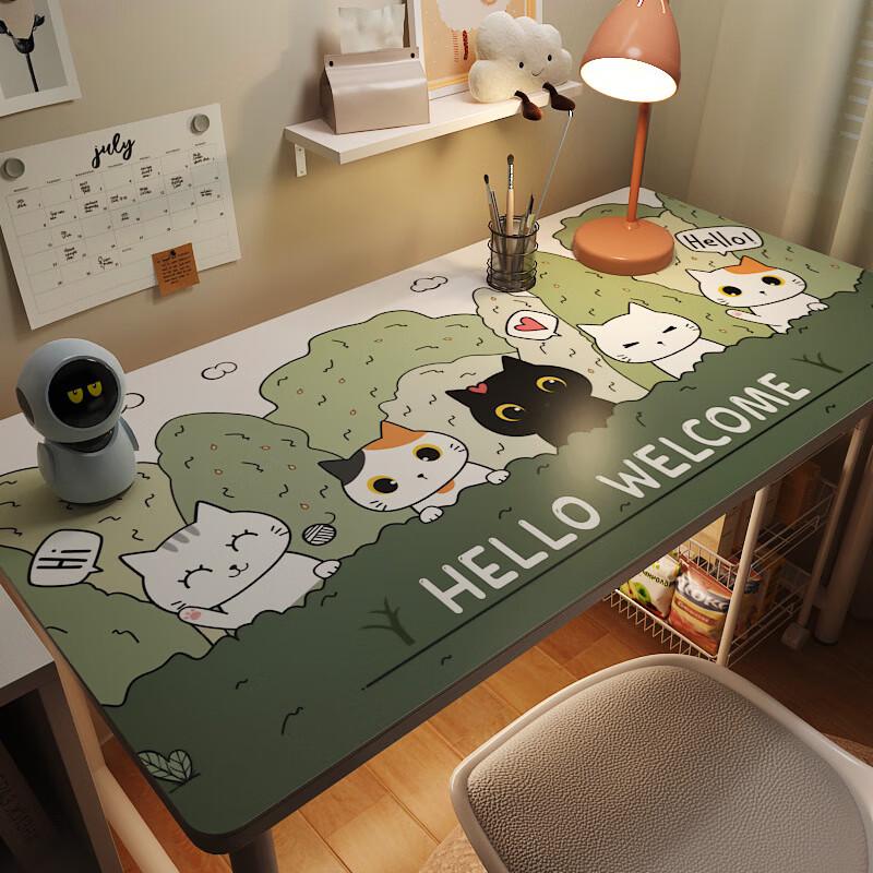 OEING Kids Cartoon Eye-Protection Leather Desk Mat