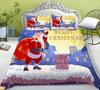 Christmas Gift Quilt Cover Pillowcase Two Or Three Piece Set Santa Claus Digital Printing Polyester Can Be