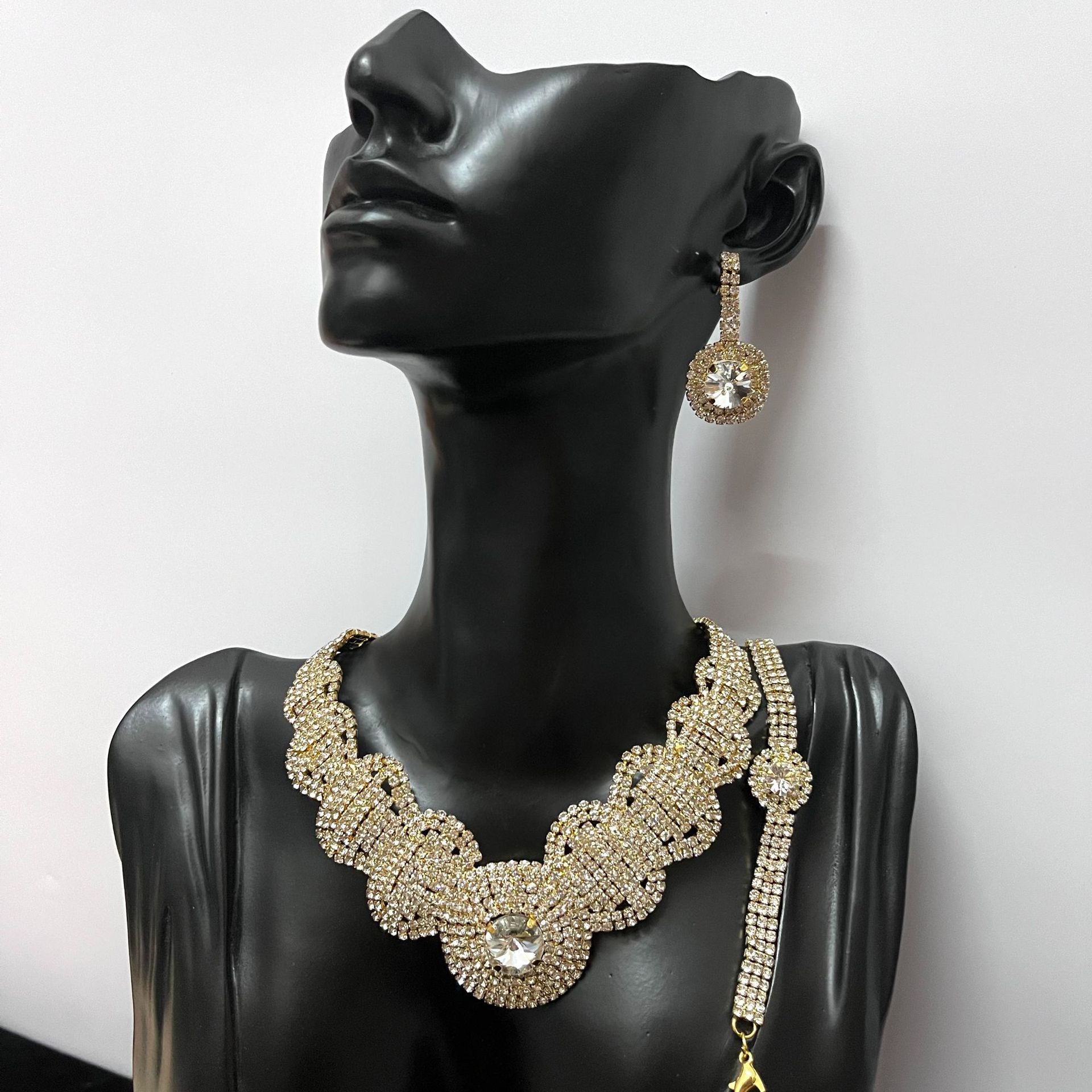 Versatile Bridal Set Necklace, Women S Simple Diamond Jewelry