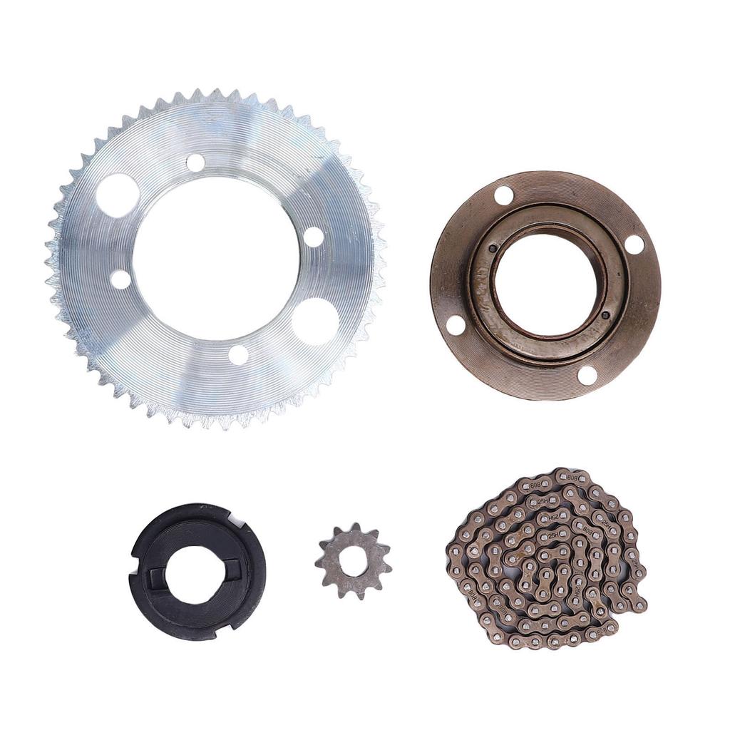 25H 82 Links Chain 25H 10mm Hole 11T Sprocket 55T4 Hole Sprocket Flywheel Adapter Set for