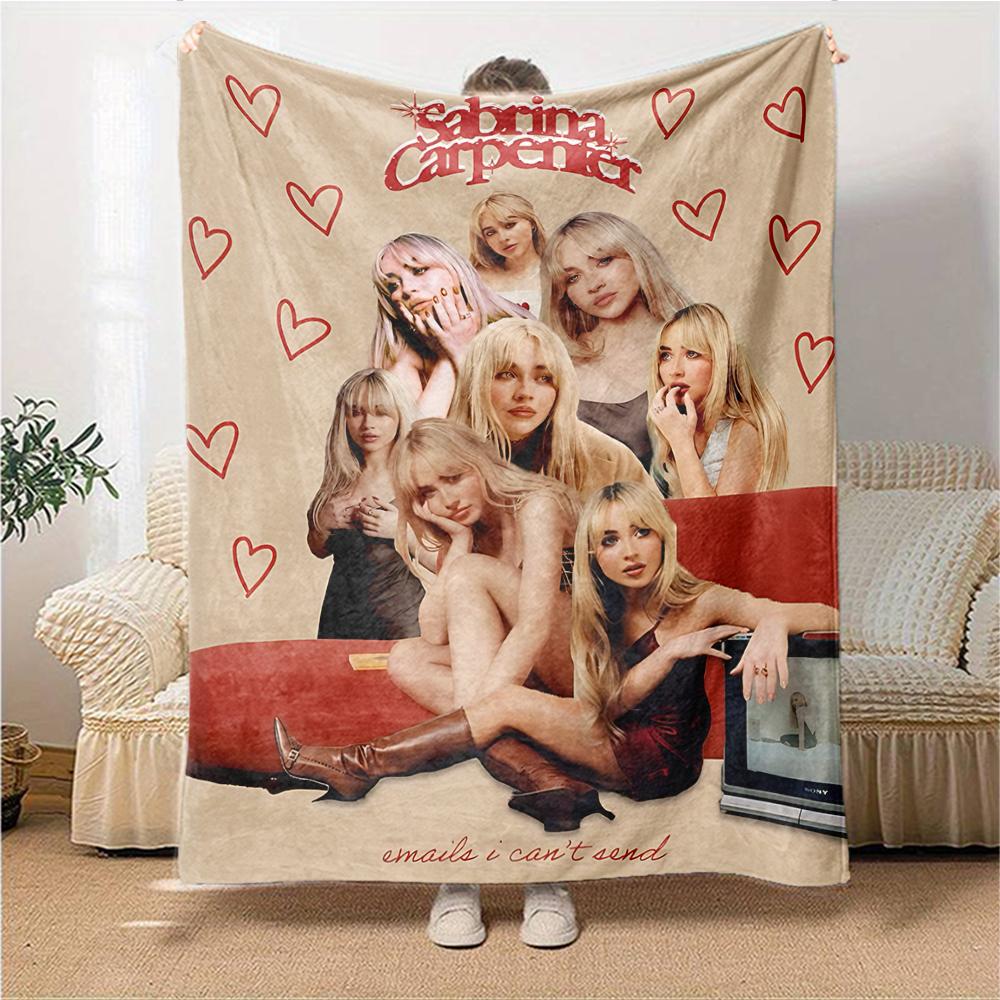 Sabrina Carpenter'S Heartfelt Notes Blanket Soft Throw Blanket For Home Bedroom Bed Sofa Travel Office Solid Christmas Blanket