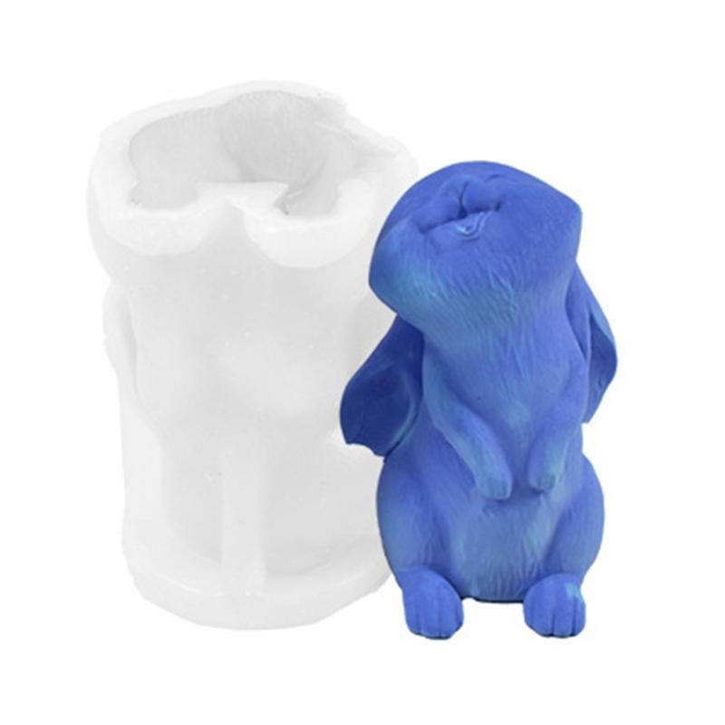Rabbit Candle Molds for Candle Making,Animal Epoxy Mold for Casting Aromatherapy Candles,New Year Rabbit Ornament Mold