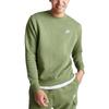 Nike Solid Color Crew Neck Pullover Logo Print Sweatshirt Unisex Sweatshirt Green BV2662-334