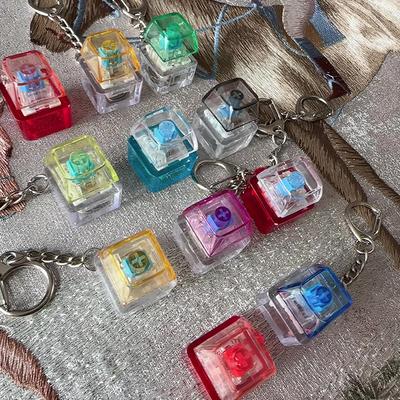 Creative Keycap Keychain Decompression Keycap Pendant Mechanical Keyboard Keyswitch Keychain Novelty Backpack Decoration Gifts
