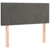 Vidaxl Continental Bed With Mattress, Dark Grey Velvet, 90X190 Cm