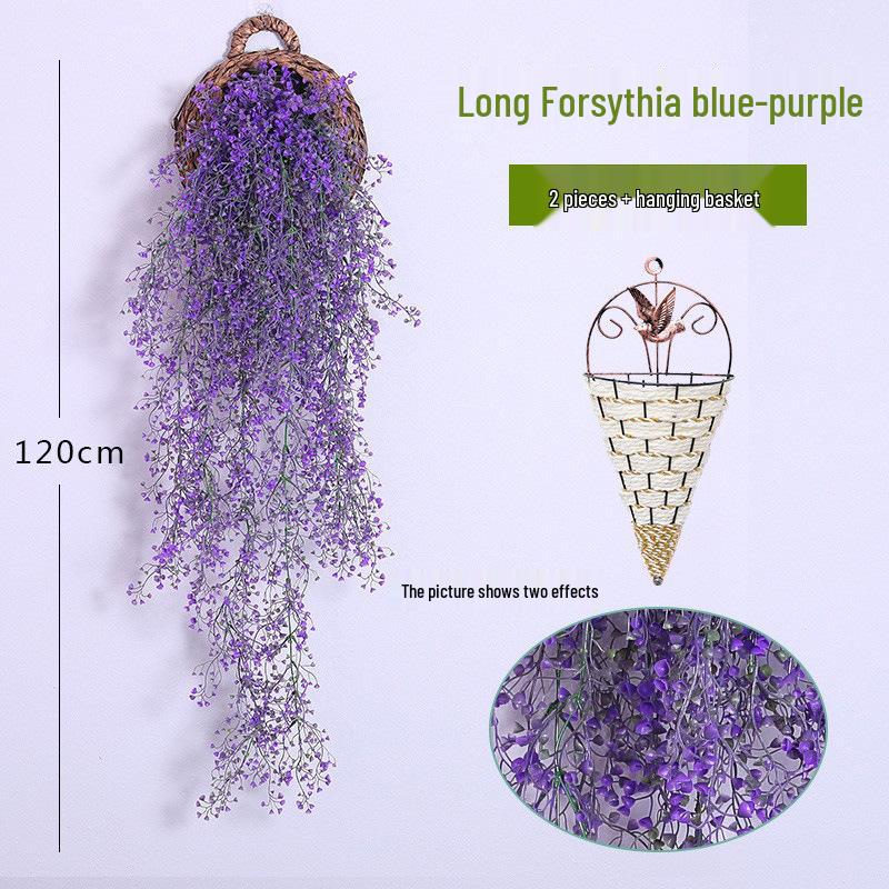 Wisteria Vine Artificial Silk Flower Wall Hanging for Indoor Decoration