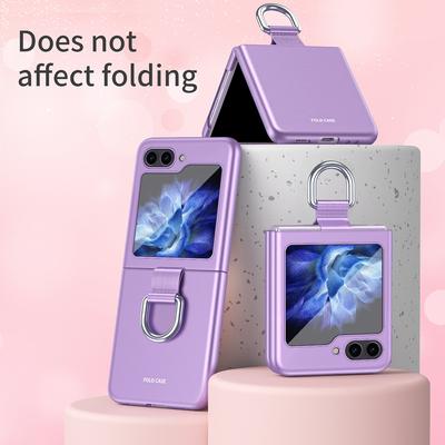 Antypoślizgowe etui z pierścieniem na palec do Samsung Galaxy Z Flip 5 5G Flip5 Flip4 Flip3 Flip 3 4 Zflip5 akcesoria do telefonów osłona ochronna