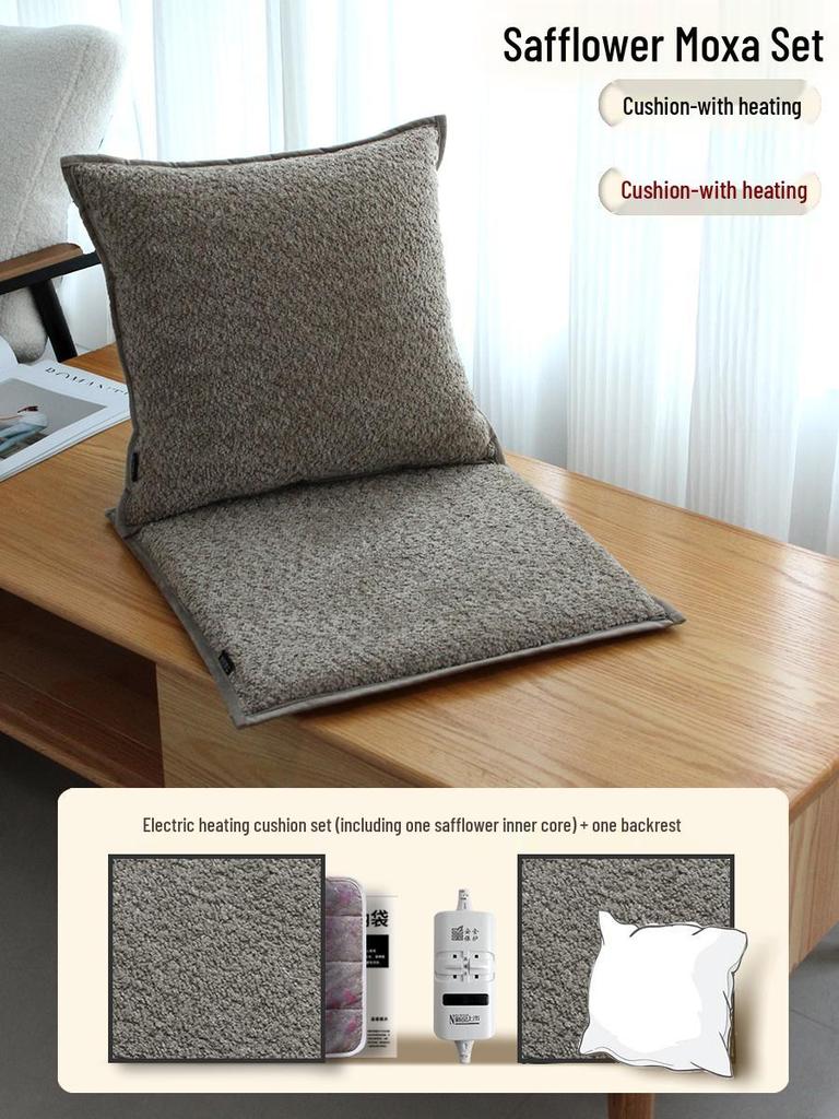 Wormwood Heated Seat Cushion with Moxibustion Therapy - Electric Heating Pad for Office Chairs