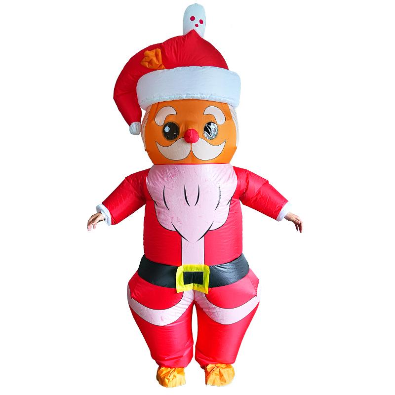 Halloween Santa Claus Snowman Reindeer Inflatable Costume - Christmas Tree Gingerbread Man Outfit