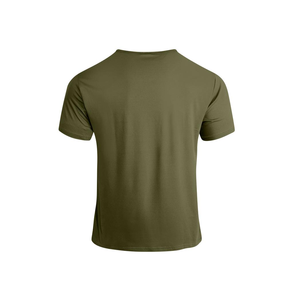Men's Solid V Neck Short Sleeve Shirt Lightweight Breathable Moisture Wicking Athletic Regular Fit Tee for Outdoor Activities