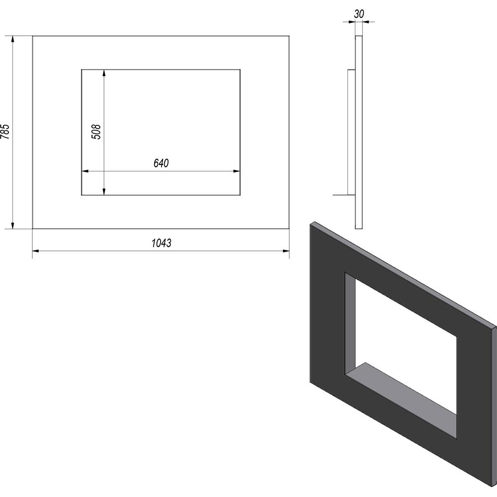 Brushed Steel Frame for ZUZIA Insert with Guillotine