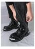 Men's Retro British Style High-Top Martin Boots - Autumn/Winter Thick-Soled Fashionable Large Size Shoes