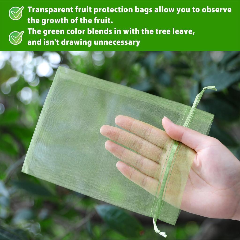 Mesh Bags For Vegetables 200 Pieces Drawstring Fruit Bags Home Daily Supplies For Gathering Tomatoes Vegetables Trellis