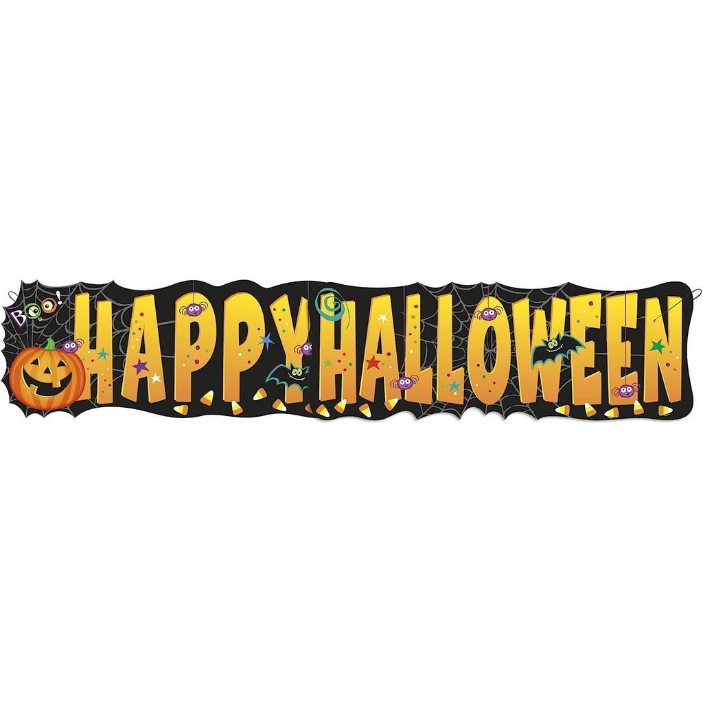 Unique Party Pals Pumpkin Halloween Banner