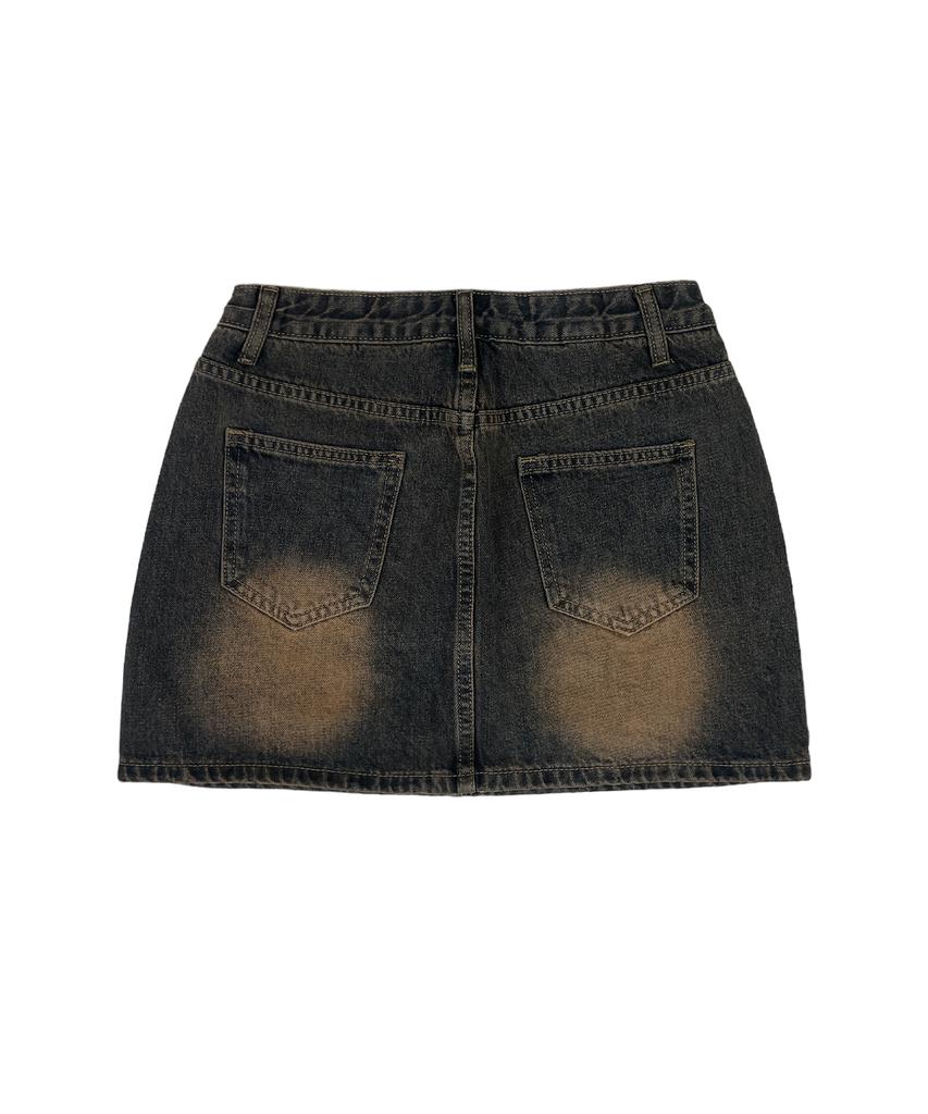 Bonseullipi Denim Skirt (Black)