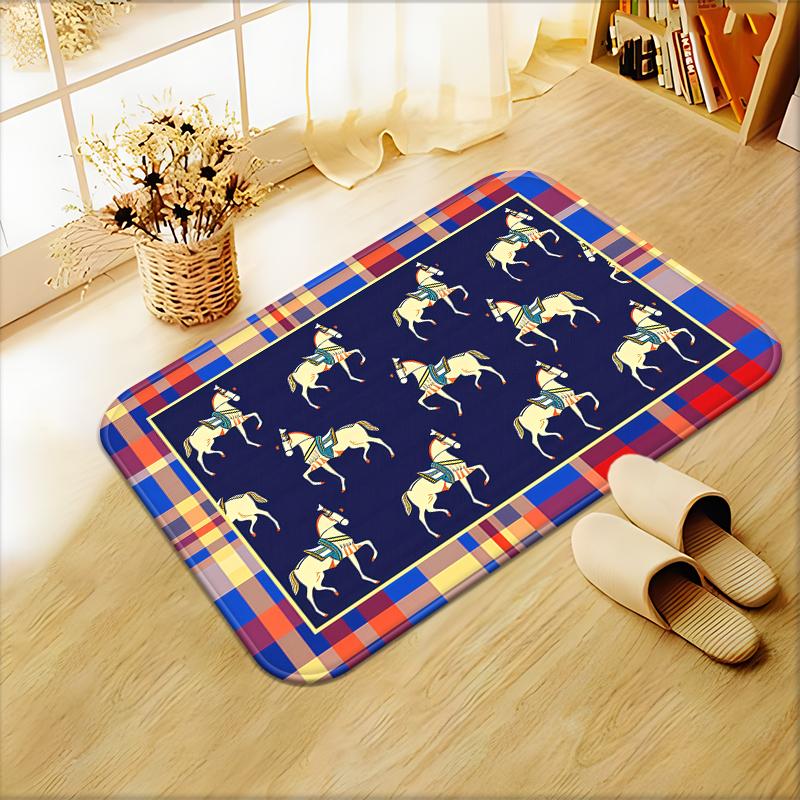 Bohemian Pony Print Rug Animal Pattern Non-Slip Carpet for Living Room Kids Bedroom Modern Home decorations Mat Baby Play Mat