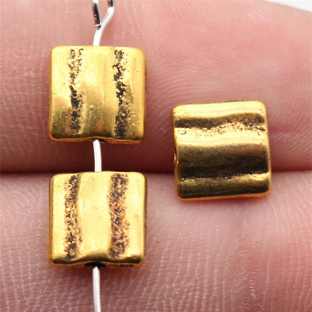 Twisted-Pattern Small-Hole Spacer Beads Mini Antique Bronze Silver Jewelry Making String Beads Separator