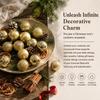 24Pcs 3cm Christmas Baubles Plastic Christmas Ball Ornament  Home Garden Decoration