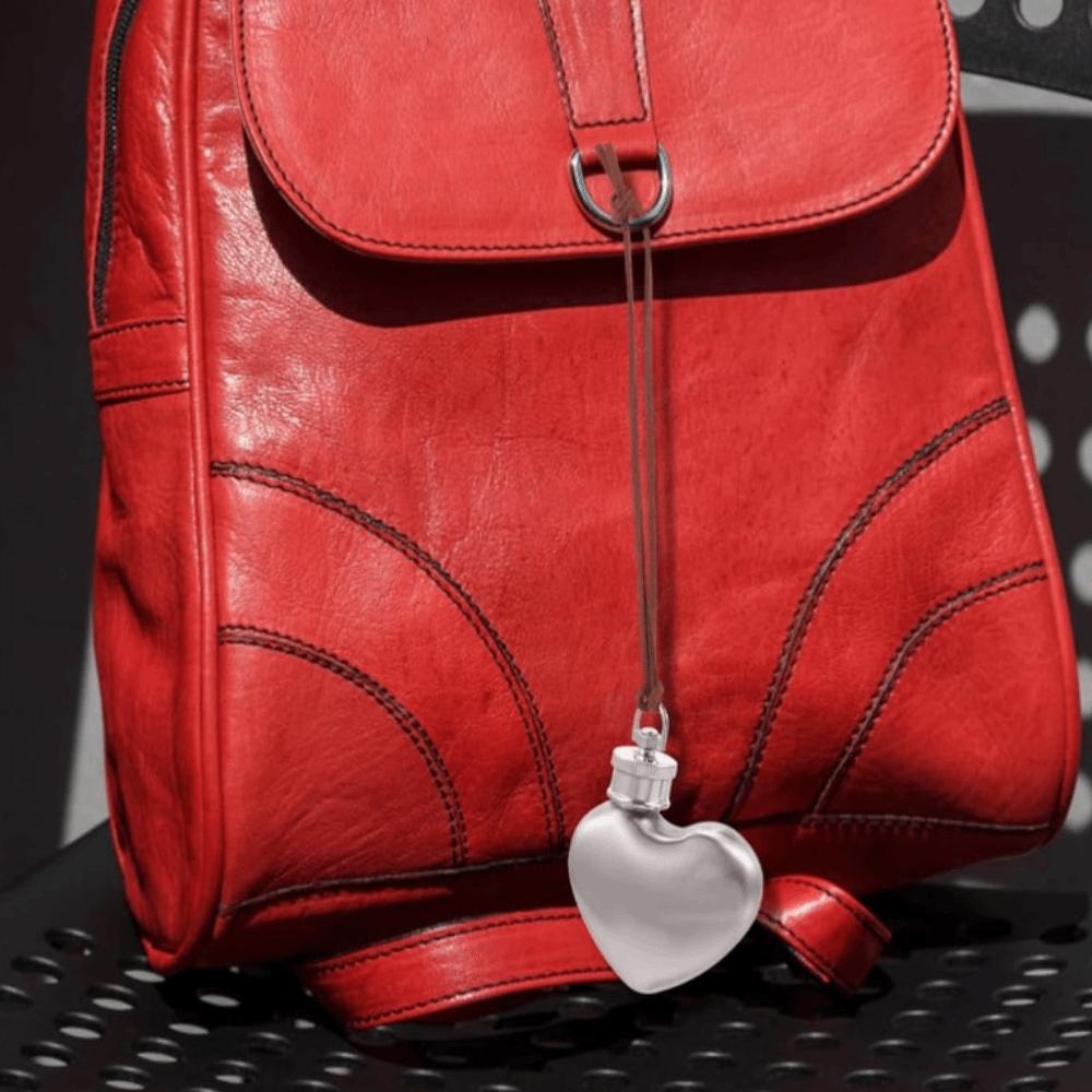 Mini Heart Hip Flask 1 Oz Flagon Water Bottle Wine Flask Pendant  Spirits