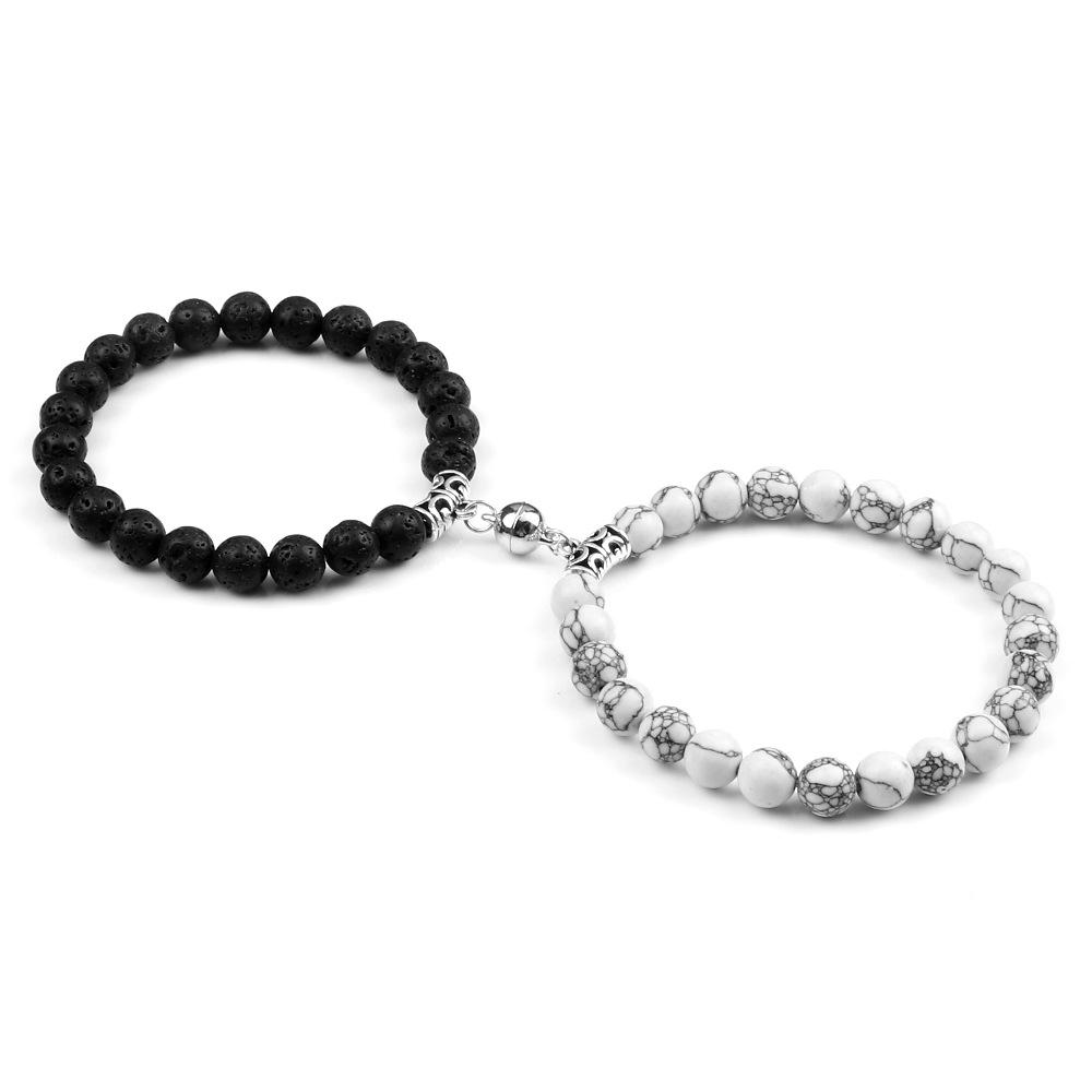 Couple's Magnetic Buckle Beaded Bracelets - Valentine's Day Gift