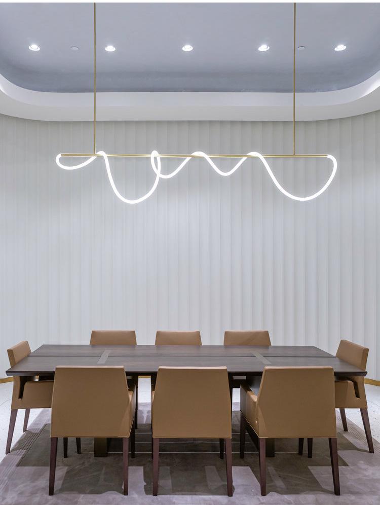 Minimalist Silicone Hose Pendant Light for Dining Table or Bar