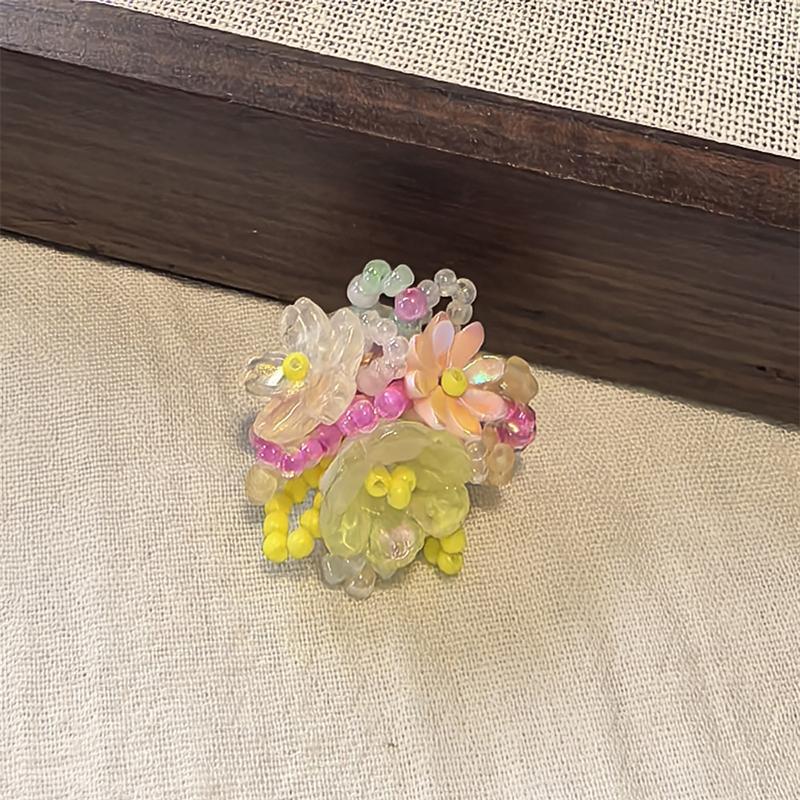 Dopamine  Beaded Jelly Shoes Sandals Accessory Diy Decorative Shoe Flower Slippers Shoe Buckle Accessories